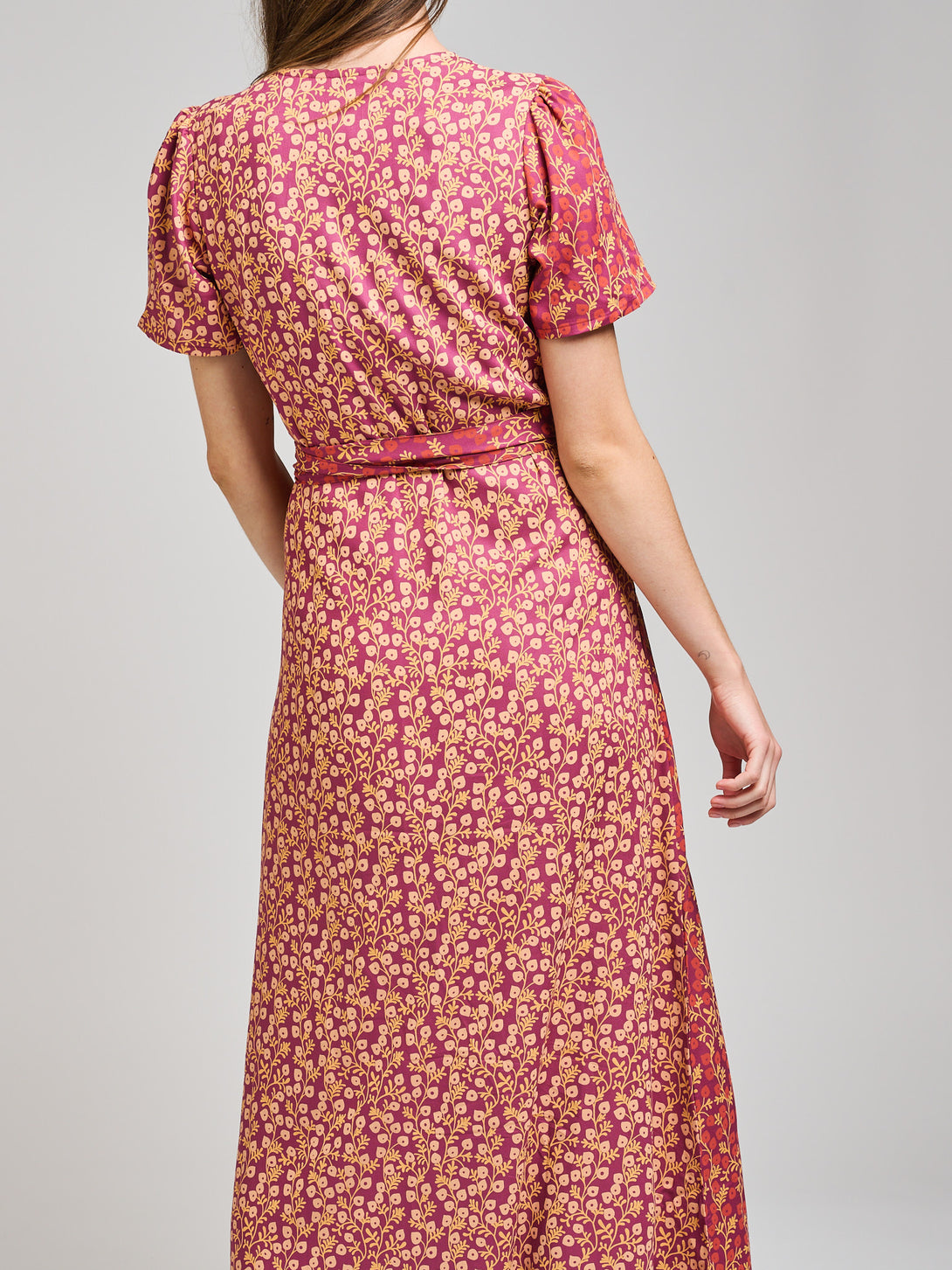 pink floral wrap maxi dress Yours London Women's Plus Size Pink Floral Wrap Dress Size 14