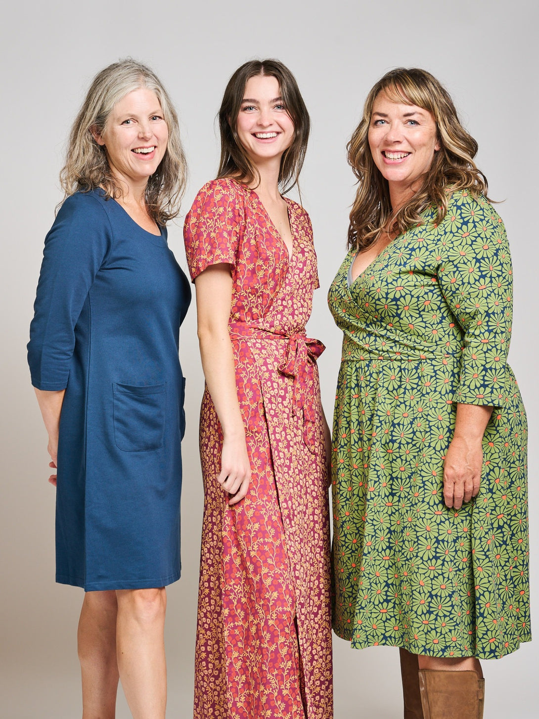Callie Green Floral Long Sleeve Plus Size Wrap Dress - Fair Trade Dresses | Mata Traders Olive Floral / 1X Callie Green Floral Long Sleeve Plus Size Wrap Dress - Fair Trade Dresses | Mata Traders Olive Floral / 1X