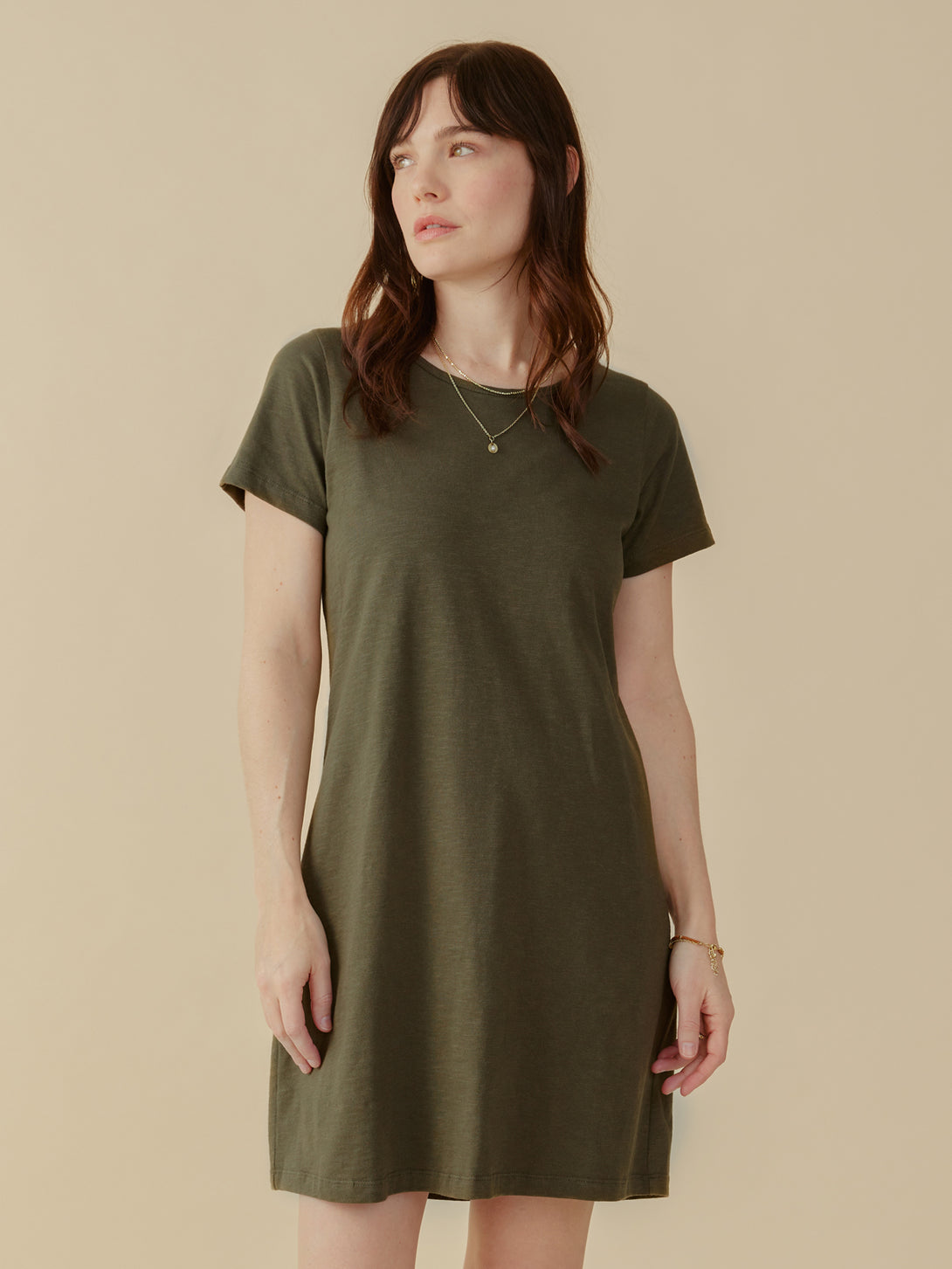 t shirt dress olive green Kinsley T-Shirt Dress - Olive