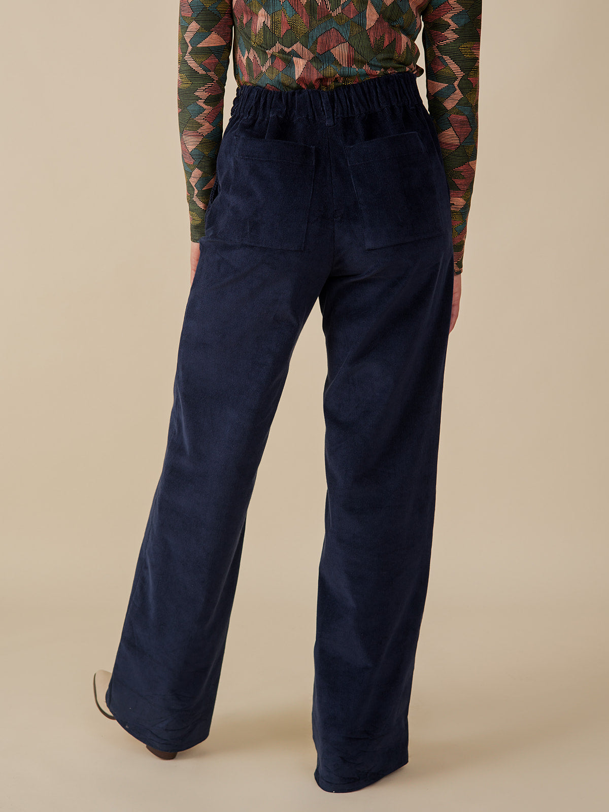 Lucy Corduroy Pant Navy Blue | Fair Trade | Mata Traders