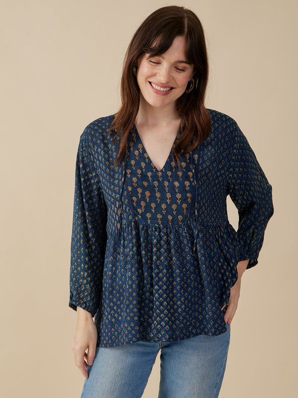 Sohla Blouse - Midnight Floral Mix