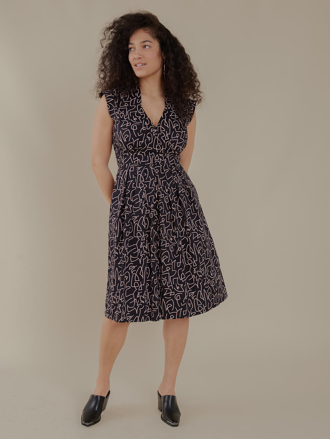 fair trade cocktail dress Womens Organic Ballet Neck Dress