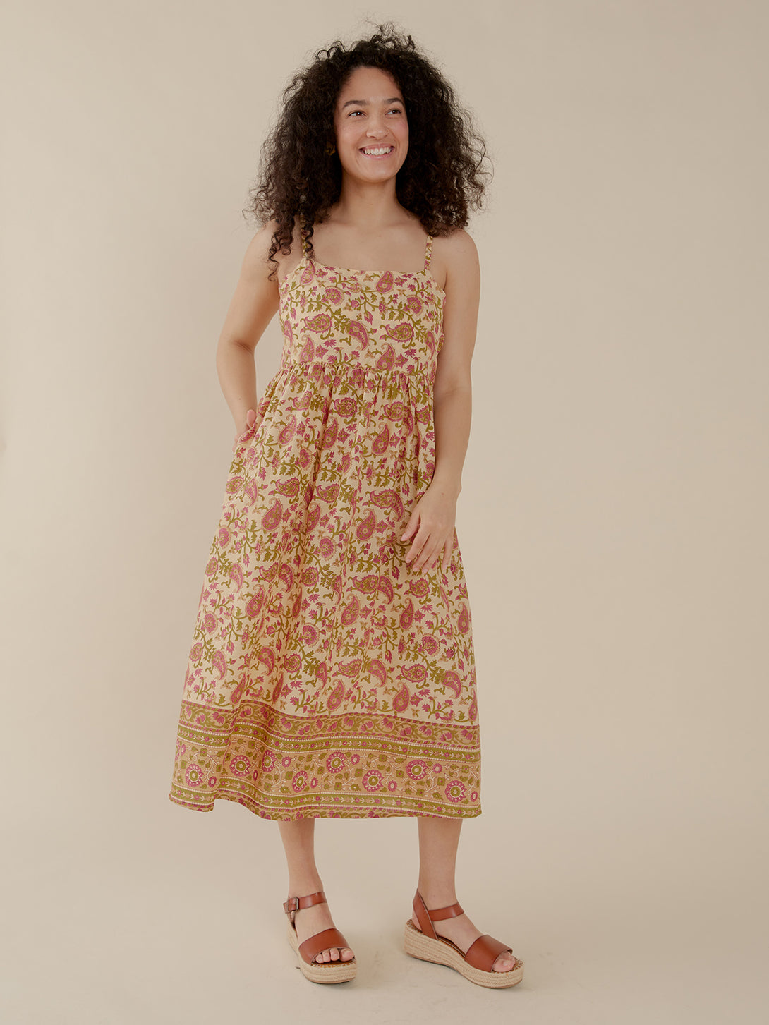sofia midi dress Linen Sofia Midi Dress Sozy