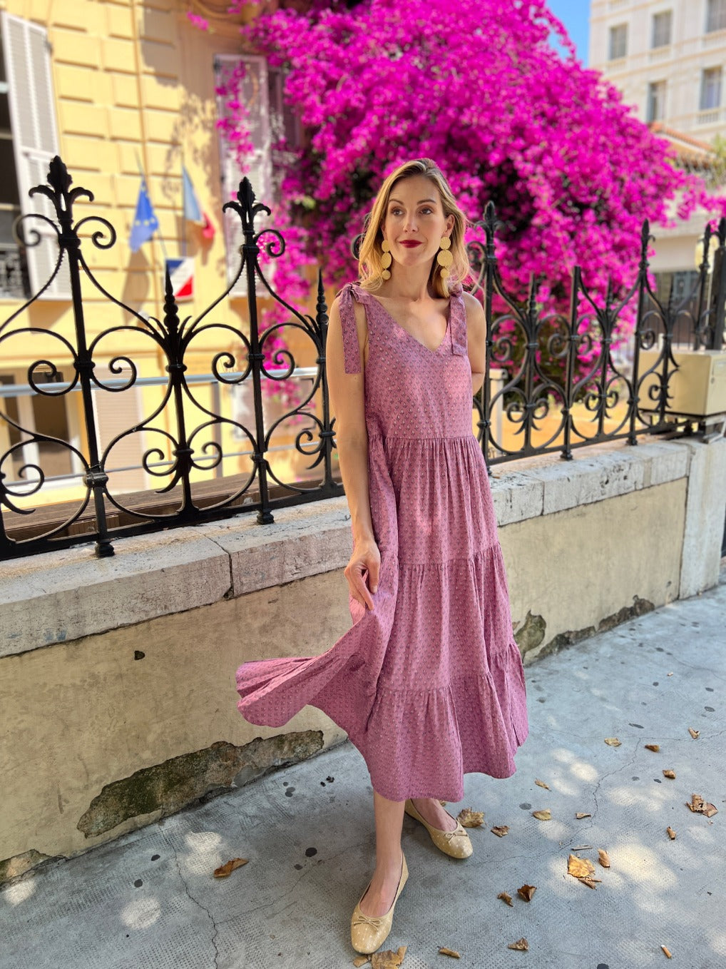 Lorelei Purple Tiered Dress - Fair Trade Dresses