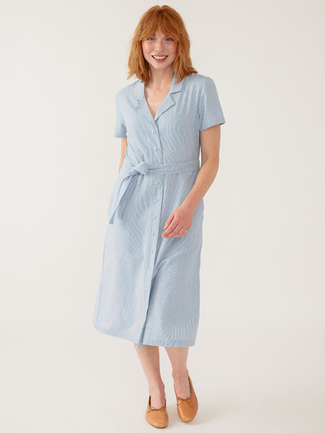 cotton on charlie dress Printed Cotton Dress With Faux Knot Detail - Border