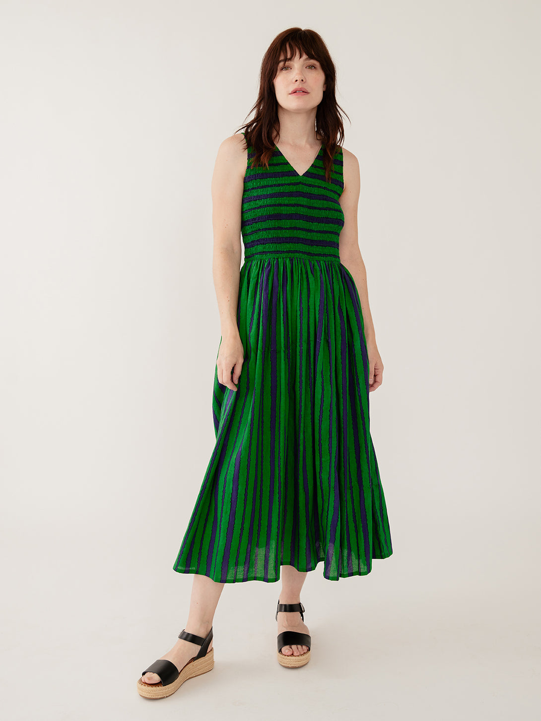 emerald green pleated midi dress Green Pleated Dress 70s Emerald V Neck Dolman Sleeve Midi Accordion Pleat  Skirt Vintage Flowy Disco Glamour Medium M