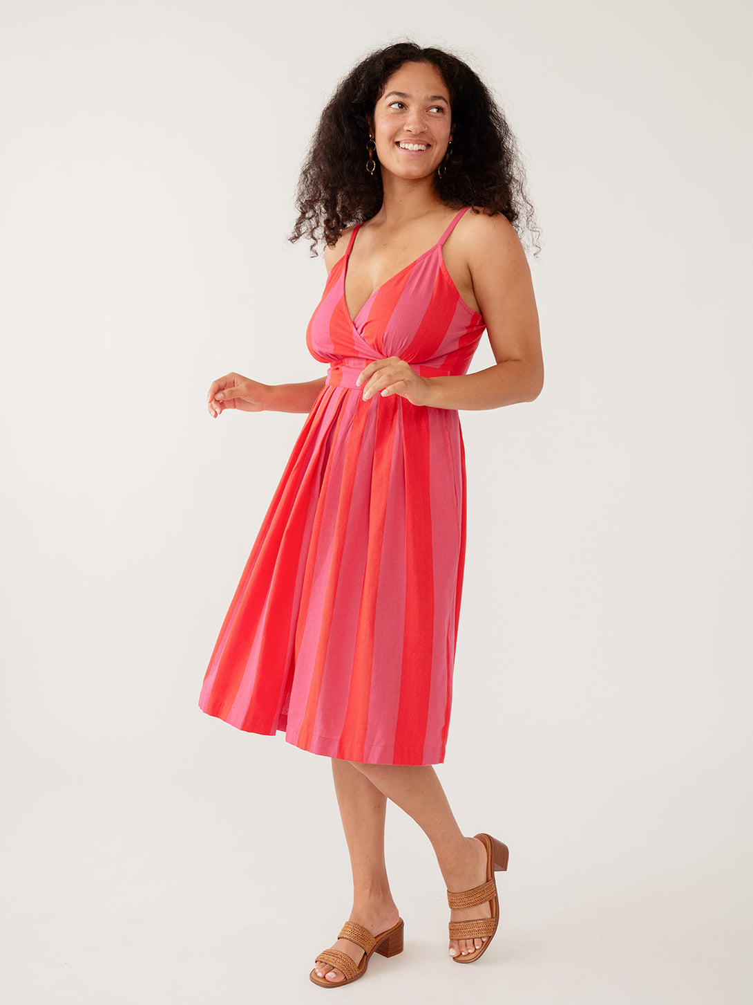 red linen sun dress MALLORCA Dress