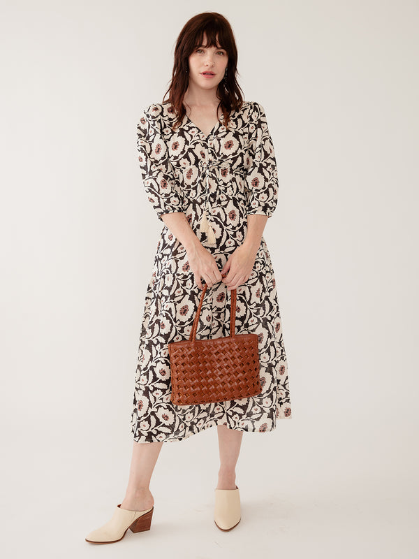 knee length dresses for ladies Beige Linen dress, Long sleeve Linen maxi dress 2701 – Xiaolizi main image 1