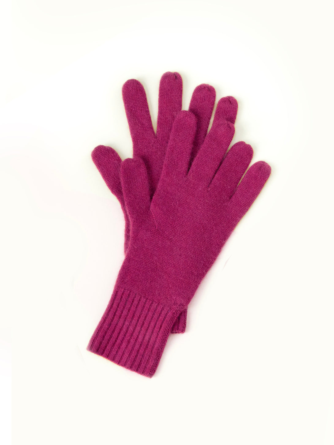 Magenta Pink  Cashmere Women's Knit Winter Gloves Fair Trade - Mata Traders 