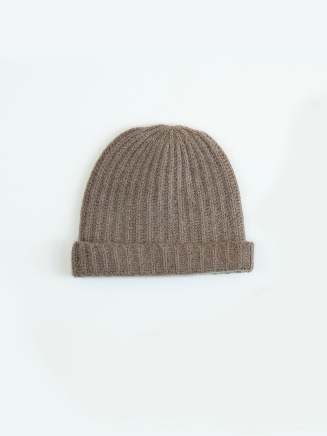 Taupe Brown Cashmere Knit Fair Trade Beanie Gender Neutral - Mata Traders 