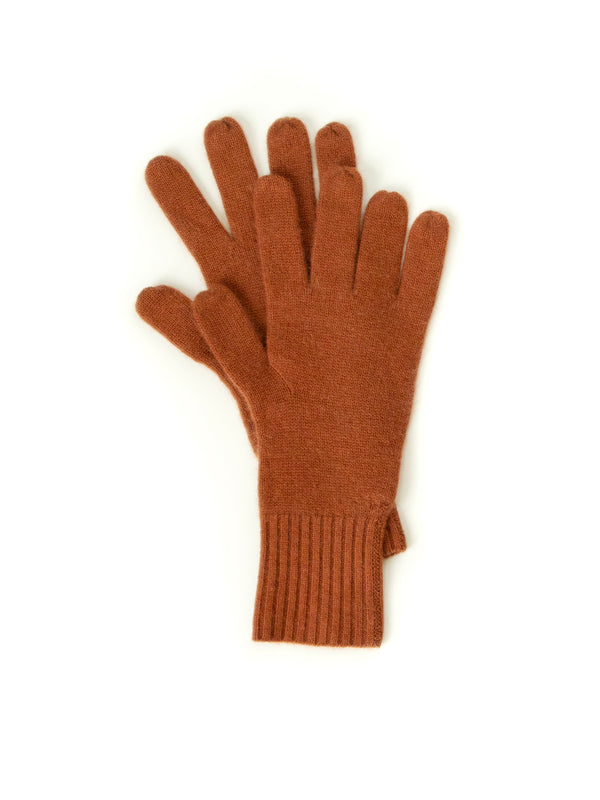 Cashmere Gloves - Rust Cashmere
