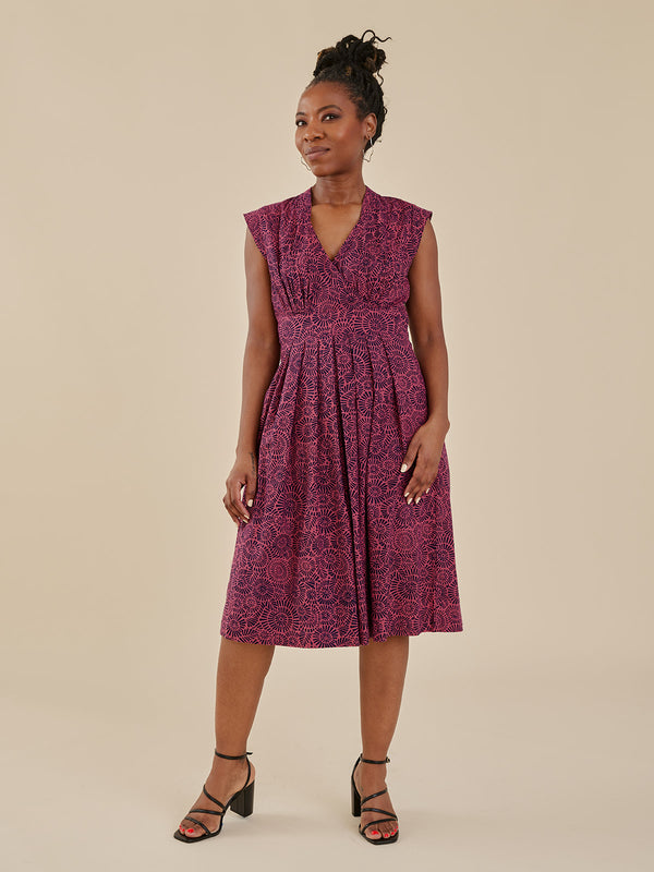 fair trade cocktail dress Sustainably Made Dresses | Trade, Natural Fibers, Cotton & Linen Womens dresses ANNA KENDRICK 8x10 PHOTO atr_rise-Modern-Fit hidden pockets Color:Autumn Garden