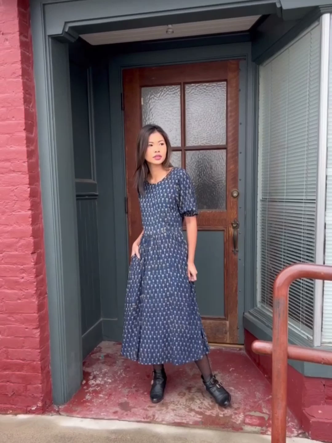 やや　Osmanthus Motif Jacquard Dress やや様専用 Osmanthus Motif Jacquard Dress Osmanthus Motif Jacquard