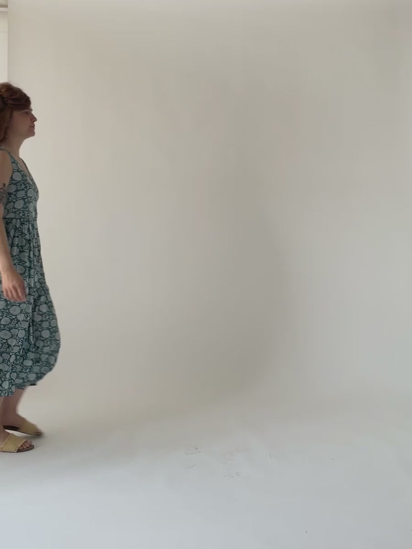 Olivia Dress - Teal Modal on Model Fit Video by Mata Traders Sustainable Fashion