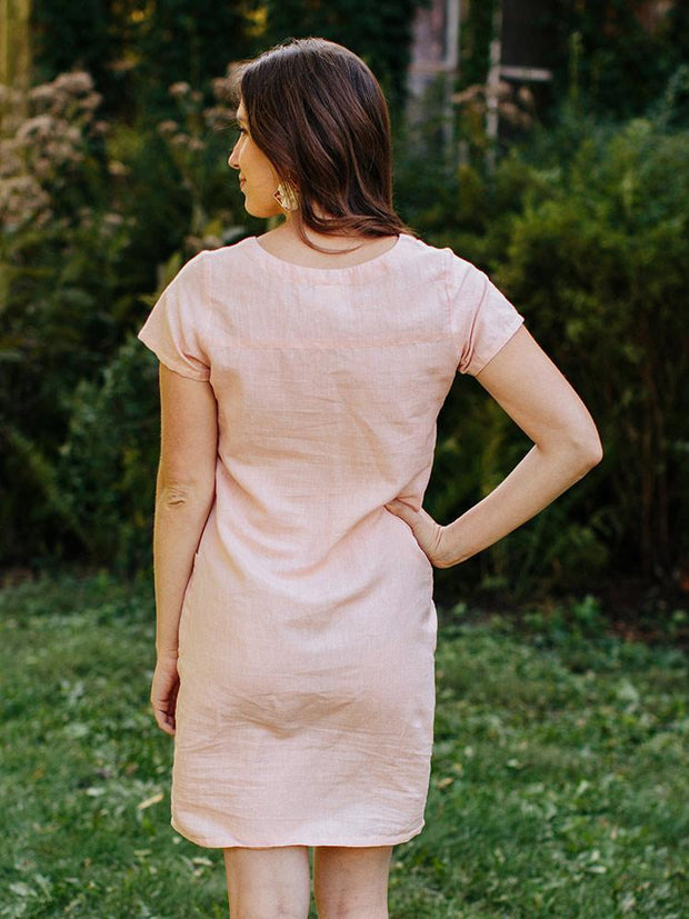 Kensington Dress Pink Linen