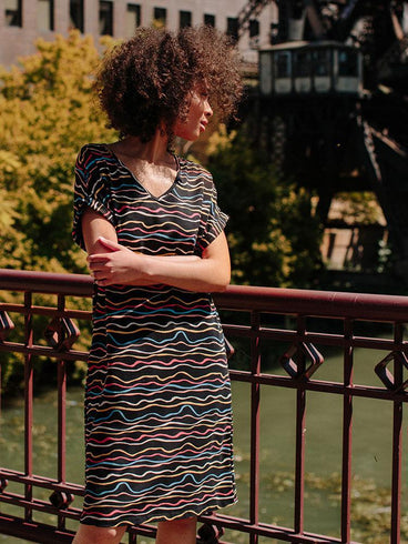 Montrose Midi Dress Wobbly Stripe