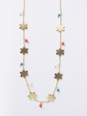 Petite Flower Necklace Gold
