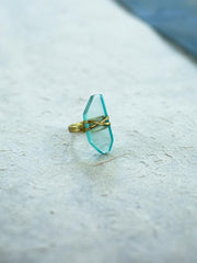 Cut Gem Ring Turquoise