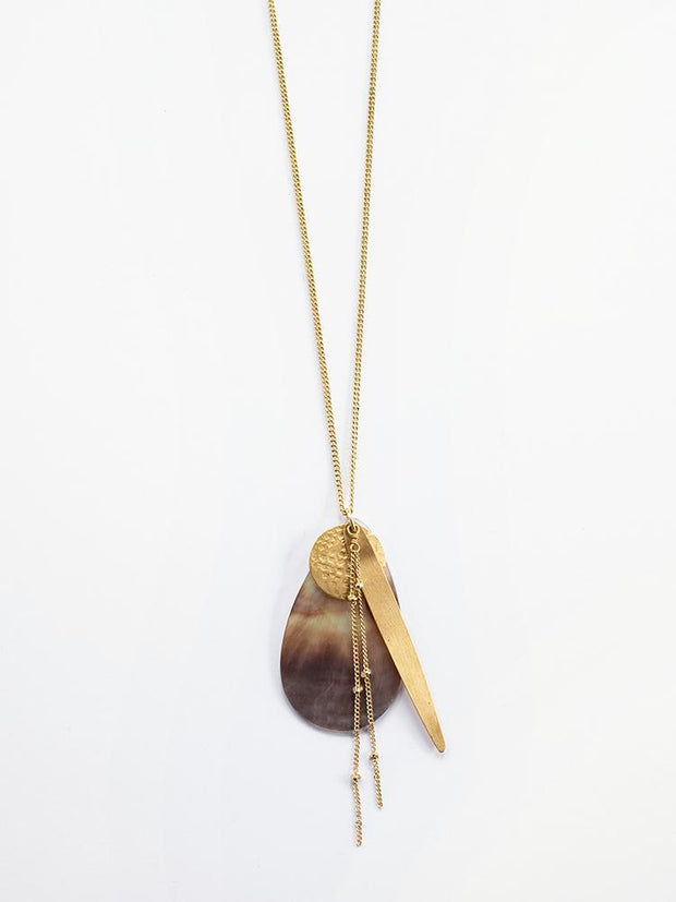 Meridian Shell Necklace Gold