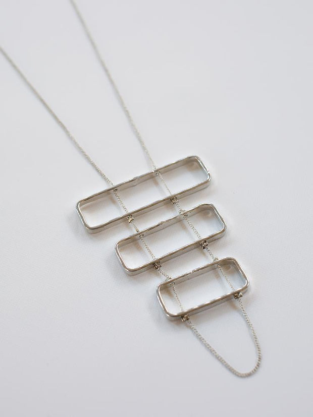 Triptych Necklace Silver
