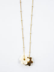 Layered Flower Necklace Gold