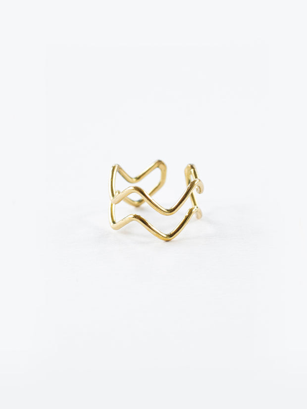 Squiggle Ring Gold