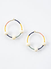 Threaded Hoop Earrings Multi