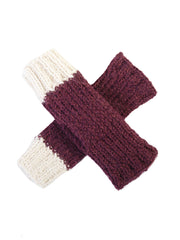 Pampa Fingerless Gloves Plum by Awamaki