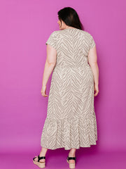 Randi Plus Size Midi Dress Savanna Stripe