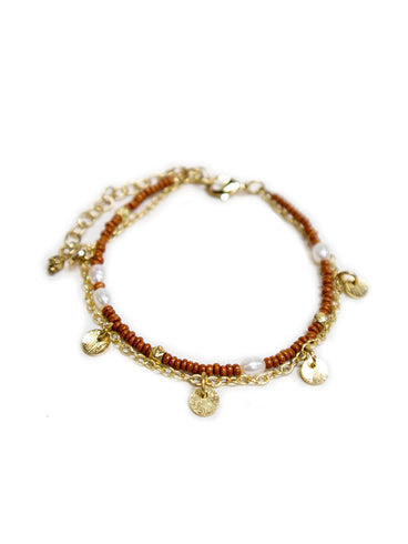 Amber Beaded Bracelet