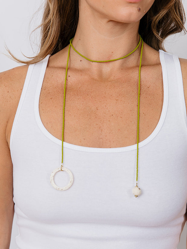 Modern Objects Necklace Olive