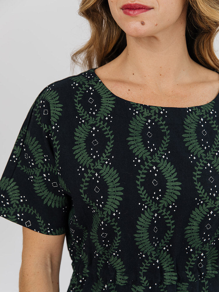 Aimee Aimee Maxi Dress Green Vine Twist Forest - Fair Trade