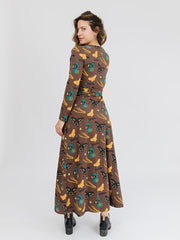 Katie Maxi Wrap Dress Autumn Quilt