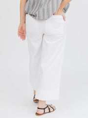 Cropped Rosie Pant White