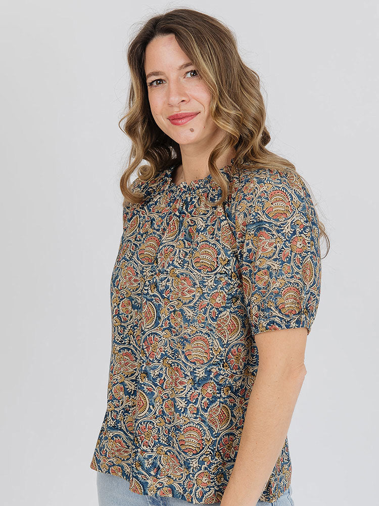 Yashvi Top Blue - Fair Trade Clothing | Mata Traders