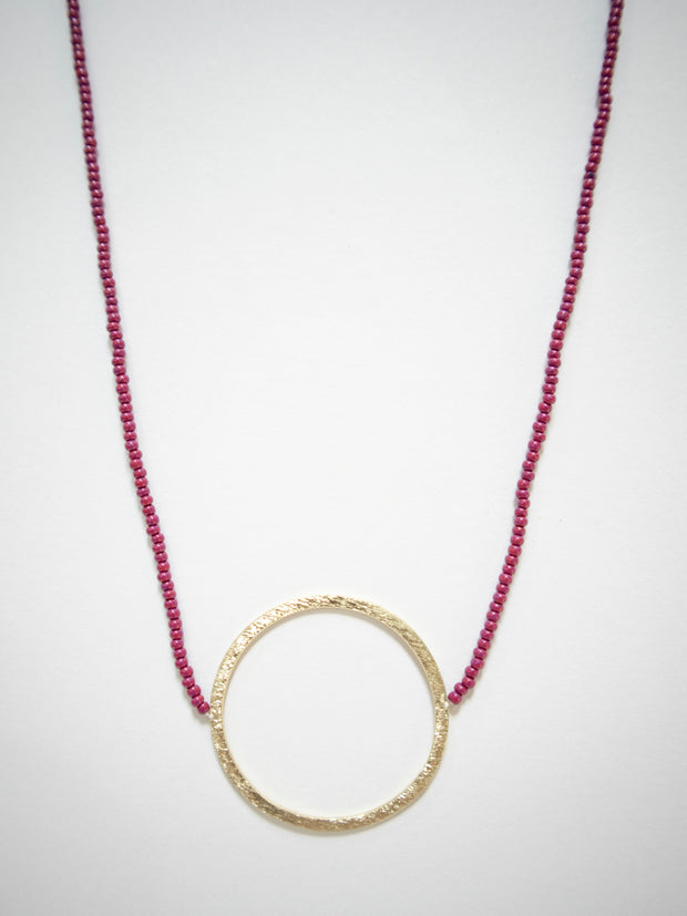 All Around Beaded Necklace Mulberry