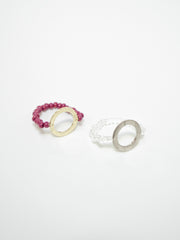 All Around Beaded Ring Mulberry
