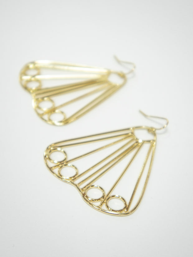 Wire Wing Earrings Gold