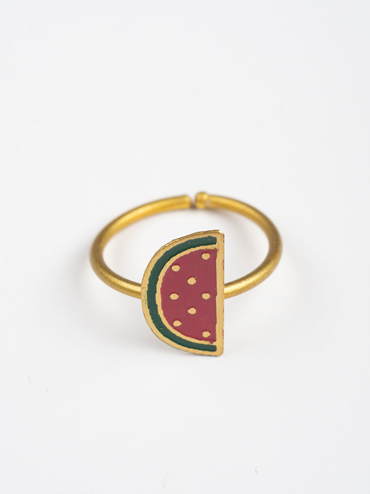 One in a Melon Ring Gold - Handmade Jewelry | Mata Traders