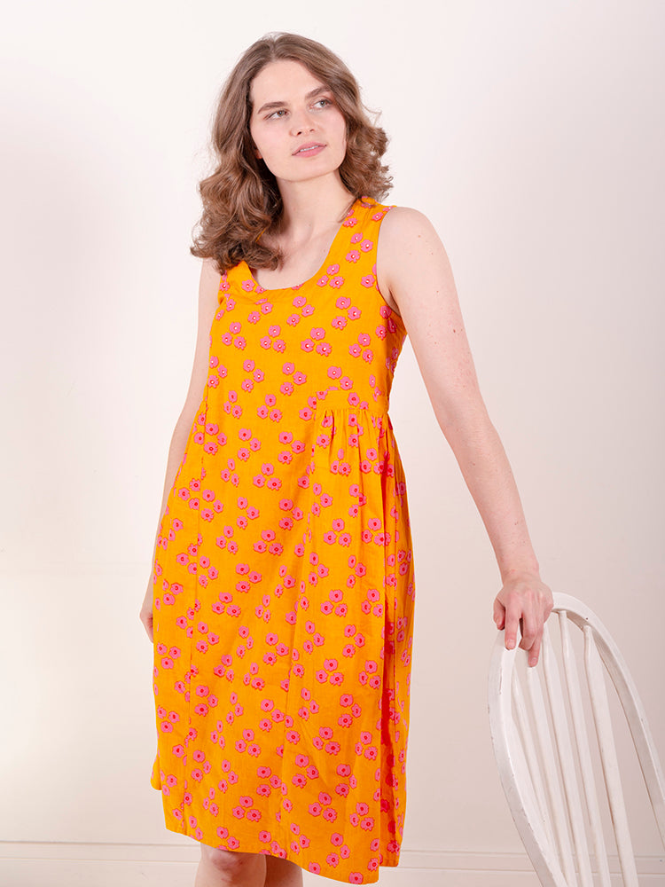 Melody Midi Dress Floral Trio Marmalade - Fair Trade Dresses | Mata Traders