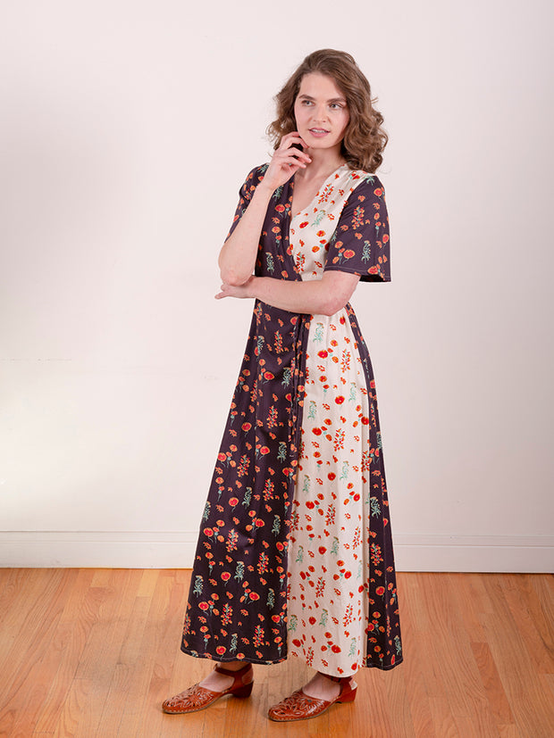 Brea Wrap Dress Botanical Mix - Fair Trade Clothing | Mata Traders