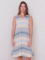 Cora Reversible Dress Sky Stripe