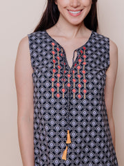 Shefali Shift Dress Geo Tiles