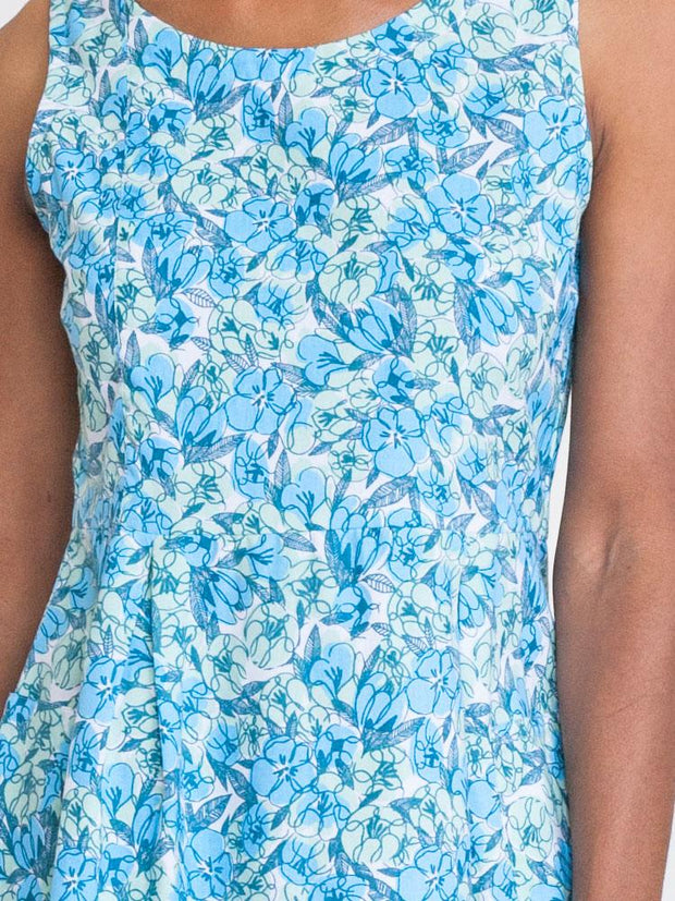 Vignette Dress Blue Floral - Fair Trade Dresses | Mata Traders