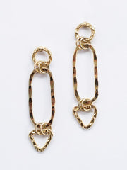 Shape Link Earrings Gold
