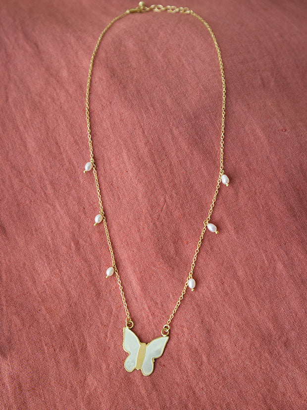 Butterfly Necklace Gold