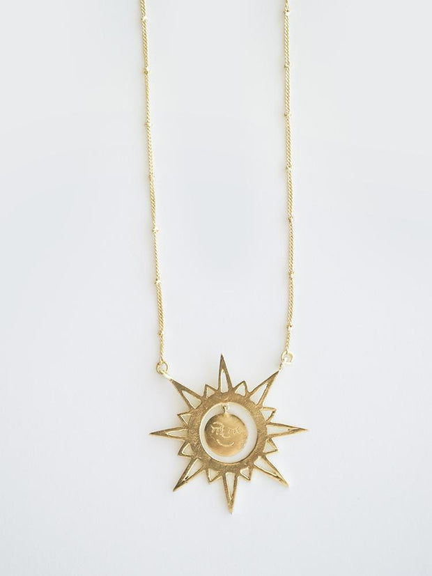 Ethereal Drop Necklace Gold - Ethical Jewelry | Mata Traders