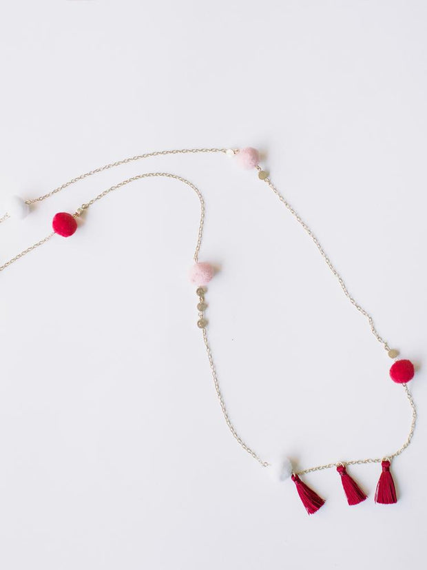 Fete Necklace Red